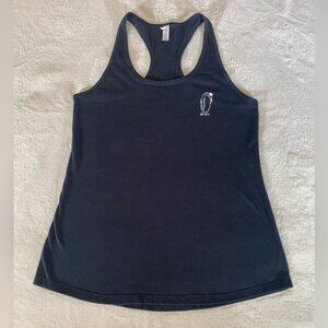 Black razor back top with penguin design